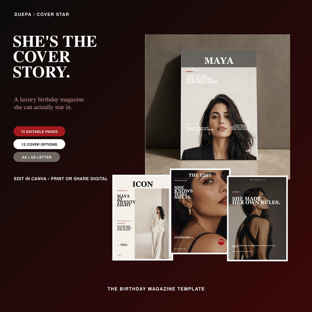 Birthday Magazine Template — hero